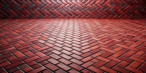 Leinwandbilder - Red Brick Pavement and Wall Design A Seamless Pattern for Backgrounds