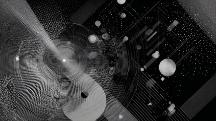 Wall Mural - vector-style image of futurist background abstract technology