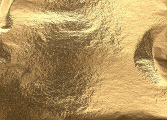 Poster - Golden foil texture with a fine, glossy finish, creating a luxurious, vintage backdrop. Elegant and