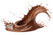 © saheda - liquid sweet chocolate cream splash wave isolated on white background, PNG