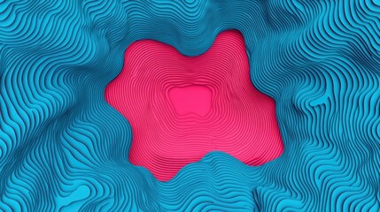 Wall Mural - a blue and pink wave with a red center