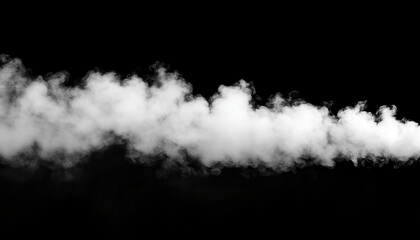 Aufkleber - White Smoke Cloud on Black Background
