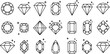 © Anomal - Diamond gem jewel gemstone line icon vector set