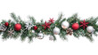 © SalehaSharmin - Christmas garland super wide panorama banner on white background.png