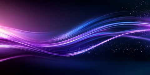 Wall Mural - abstract purple and blue background with wavy lines, glowing light effects, and shadows. abstract wa