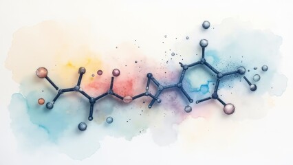 Color molecular structure image
