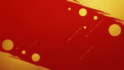 Fototapete - textured red and gold abstract background with circular elements and diagonal streaks for branding, print media, or digital design