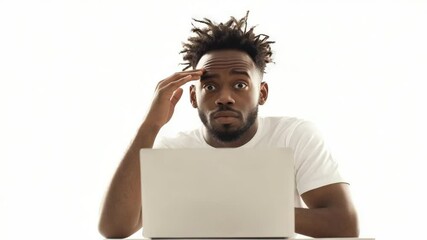 Wall Mural - a person focused on his laptop, possibly studying or working remotely