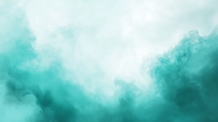 Wall Mural - serene ocean mist background with light teal colors spreading softly