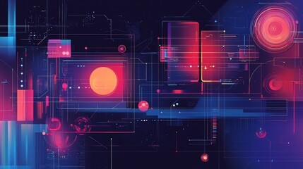 software development abstract concept vector illustration set. intelligent interface, interactive de