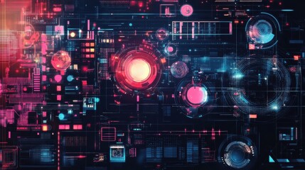 software development abstract concept vector illustration set. intelligent interface, interactive de