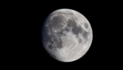 round moon isolated on transparent background