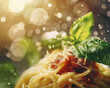 © Alleuy - Spaghetti with tomato sauce and basil