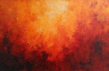 Leinwandbilder - Abstract watercolor painting shows background burned charred effect. Red, orange shades banner with stone paper textures, grunge elements, vibrant creative strokes. Suitable for web banners,