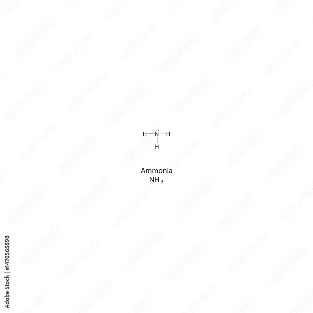 ammonia-lewis-structure-simple-chemical-schematic-illustration