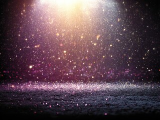 Poster - Magical Sparkling Dust with Soft Light in a Dark Environment