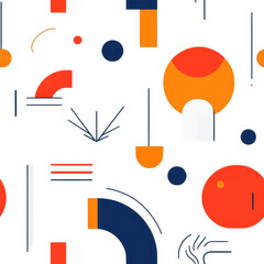 Wall Mural - discover a minimalist abstract geometric pattern featuring clean lines and simple shapes for a fresh