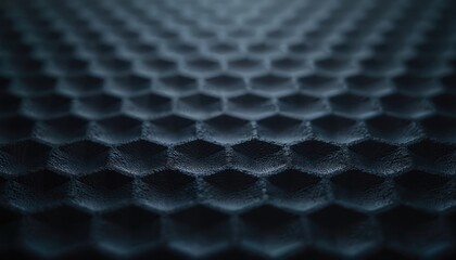 Leinwandbilder - Abstract dark tech background with 3D hexagonal cellular wall pattern. Geometric honeycomb texture provides visual interest, suitable design concept. Leather look.