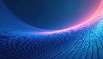 Leinwandbilder - Abstract blue gradient with wavy linear patterns creates modern feel. Digital art design features wave lines, smooth surface, artistic visual, high tech futuristic wallpaper, sleek background.