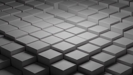 Gray Tiled Cubes Abstract Geometric Surface Pattern Dark Background Texture