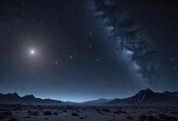 Wall Mural - Vast, glittering expanse of stars across a deep blue night sky ,  sparkle,  celestial bodies