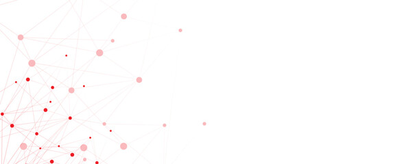Leinwandbilder - Vector Connect link background. global network technology concept. Digital technology futuristic internet network speed connection red background.