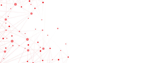 Leinwandbilder - Vector Connect link background. global network technology concept. Digital technology futuristic internet network speed connection red background.