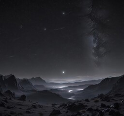 Wall Mural - dark, starlit expanse, countless twinkling stars , stardust, space, nocturnal