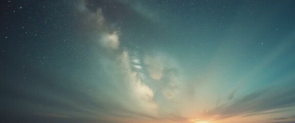 Aufkleber - Serene night sky filled with Milky Way and stars