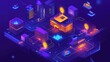© Fikri - Cyber City: Isometric Futuristic Smart Cityscape
