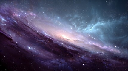 swirling galaxy of iridescent colors creates a mesmerizing dreamscape in the depths of space