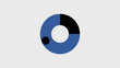 © Andriok Smith - Bold Minimalism Illustration of Blue Circle with White Circle and Black Dot on White Background