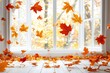 © fauzi - Falling autumn leaves on a windowsill