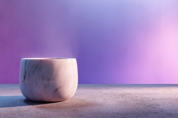 Fototapete - Elegant marble bowl on a muted background.
