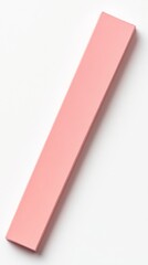 Poster - Minimalist Still Life of a Pink Rectangular Box on White Background Studio Shot with Soft Lighting and Clean Composition for Product Mockup