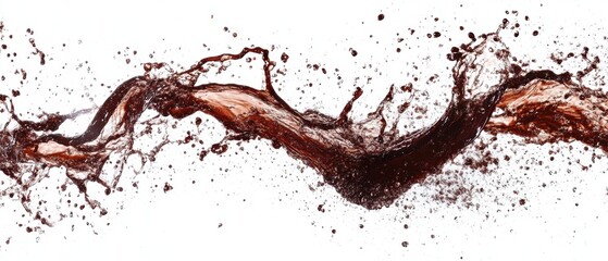 Fototapete - Dramatic Wine Splash in Motion Against White Backdrop Studio Shot High Speed Photography Liquid Flow Red Wine Concept