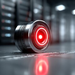 Aufkleber - Cybernetic Eye in Data Center: AI Vision and Surveillance Technology for Futuristic Security Systems