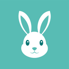Poster - Cute cartoon bunny logo vector illustration perfect for playful branding and designs for various projects related to animals and nature