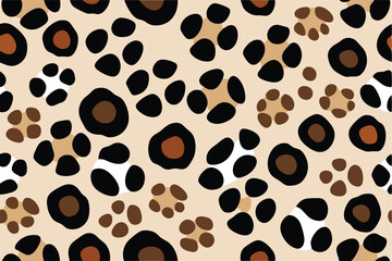 Poster - Colorful abstract vector illustration of spots and patterns in shades of black and brown on a light background