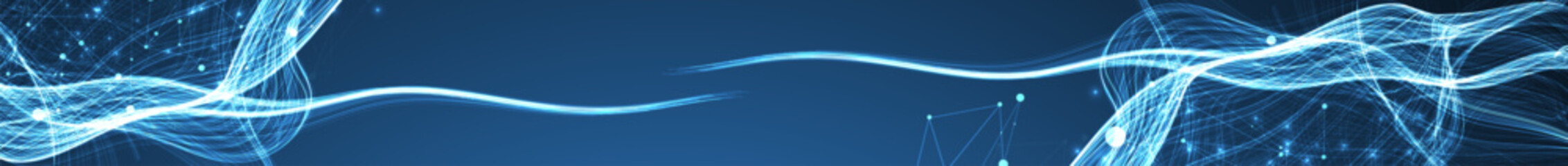 Leinwandbilder - Abstract flowing wave lines. Design element for technology, science, modern data concept. Vector