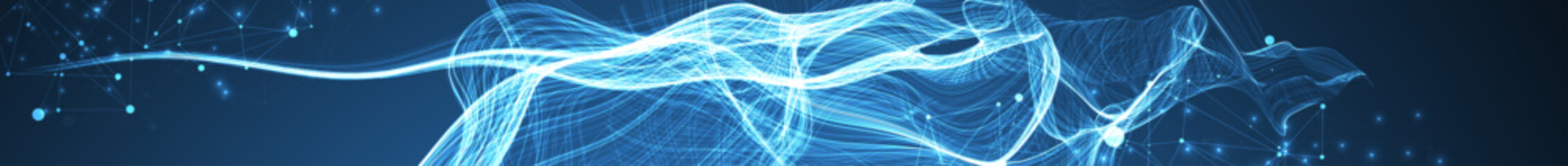 Poster - Abstract flowing wave lines. Design element for technology, science, modern data concept. Vector