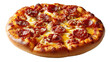 © Natchaphong - Pepperoni Pizza: A mouthwatering close-up of a freshly baked pepperoni pizza, showcasing the classic combination of melted mozzarella cheese, tangy pepperoni slices, and a golden-brown crust.
