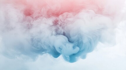 Poster - Abstract pastel blue and pink smoke swirls, ethereal and dreamy texture, perfect for background or design element.  Soft, flowing movement creates a calming, peaceful atmosphere. : Generative AI