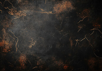 Poster - Dark, textured background with bronze highlights and subtle scratches, ideal for design projects needing a rustic or vintage aesthetic. : Generative AI