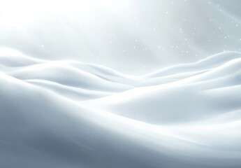 Poster - Serene winter landscape: gently undulating snowdrifts under a bright, snowy sky, creating a peaceful and minimalist scene. : Generative AI