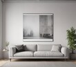 © yoon - Grey couch, white wall, stylish poster gallery  ,  bright,  interior design,  calm