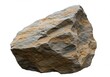 © stock.metket.com - Isolated rock formation with layered texture in shades of gray and brown against a white background