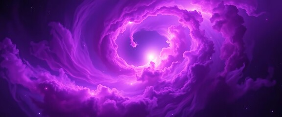 Wall Mural - swirling purple nebula gas clouds in deep space, vibrant cosmic dust , power, purple nebula