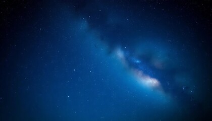 Wall Mural - Vast, star-studded blue night sky panorama with Milky Way, ample copy space, stargaze, deep space