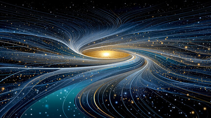 Wall Mural - cosmic vortex: a stunning visualization of a swirling celestial vortex, capturing the beauty and mys
